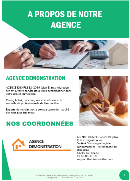 Pages d'un avis de valeur WinImmobilier