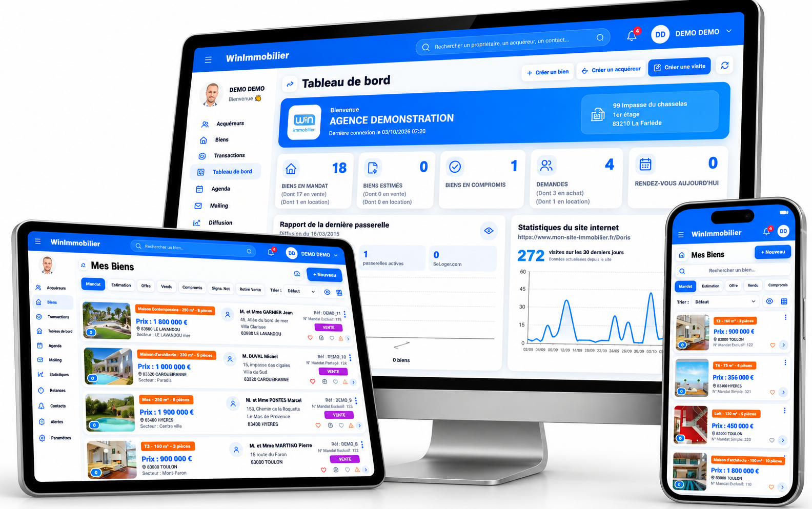 Logiciel WinImmobilier - Tablette
