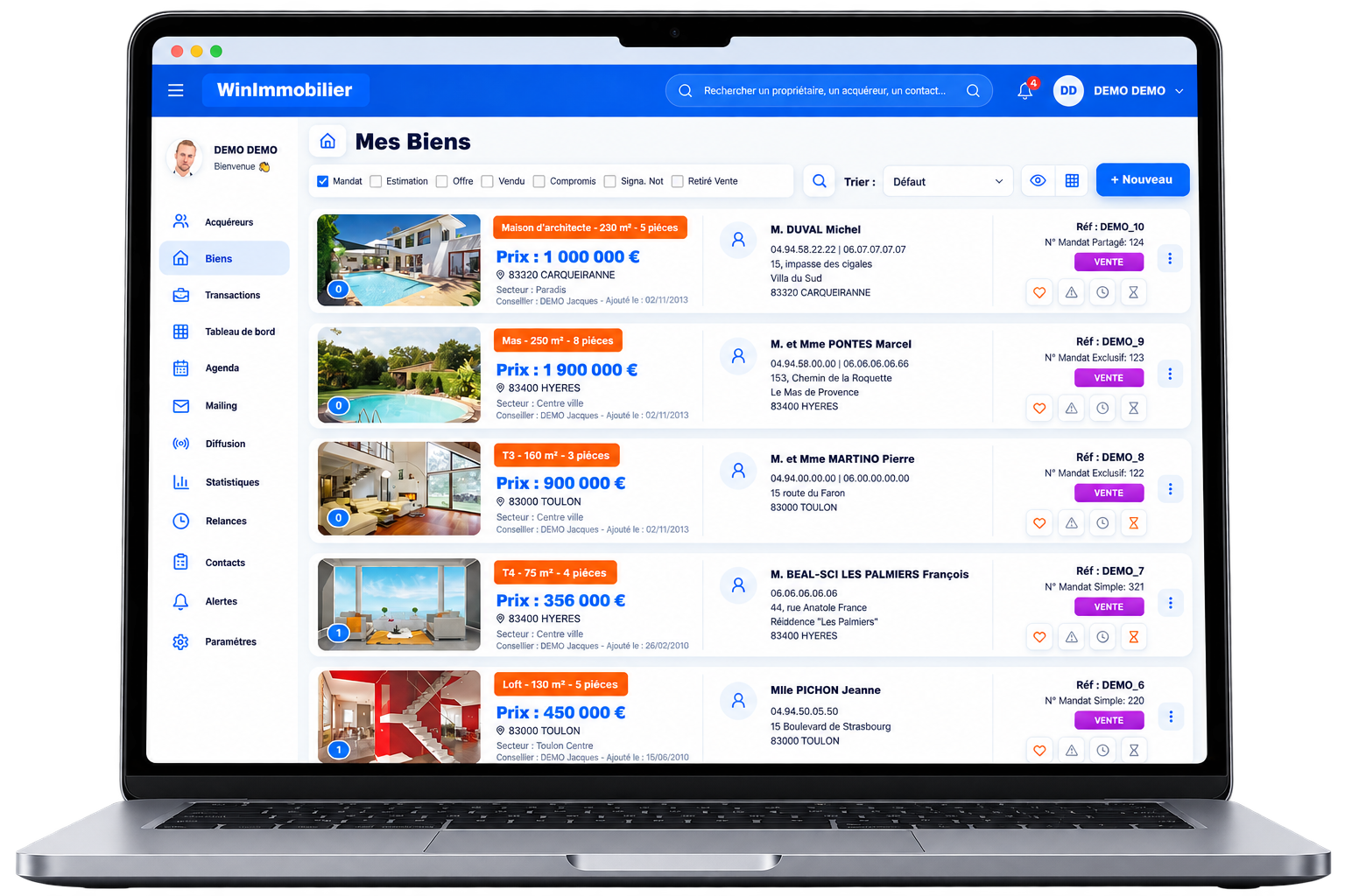 Logiciel immobilier WinImmobilier