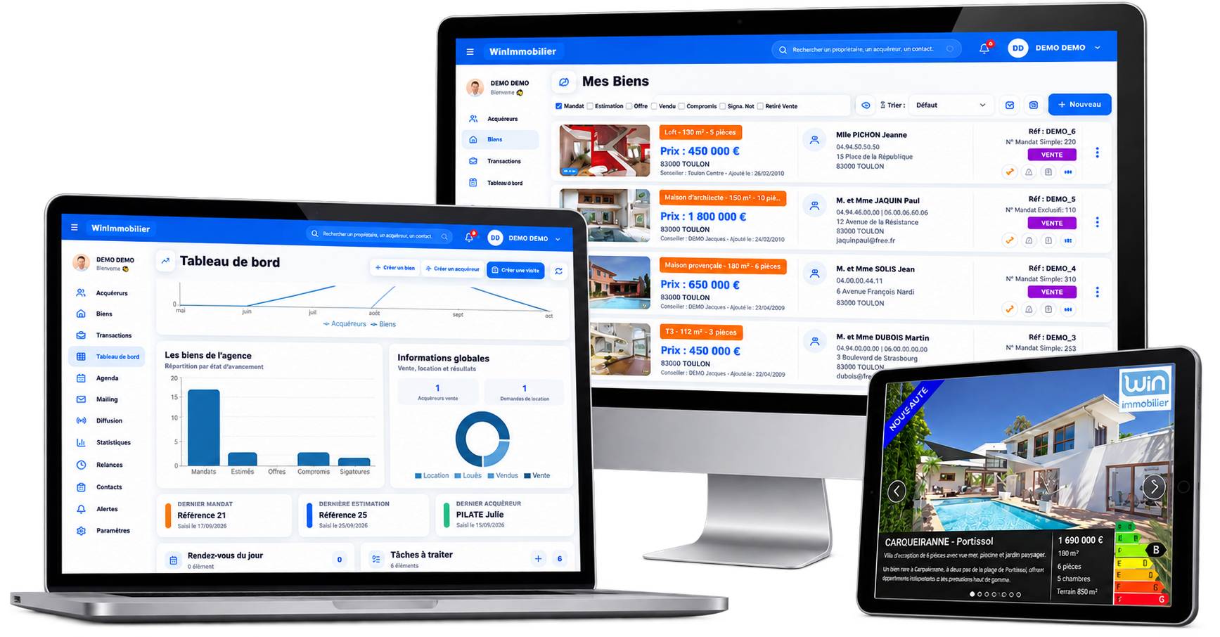 WinImmobilier - gestion complète de votre agence immobilière