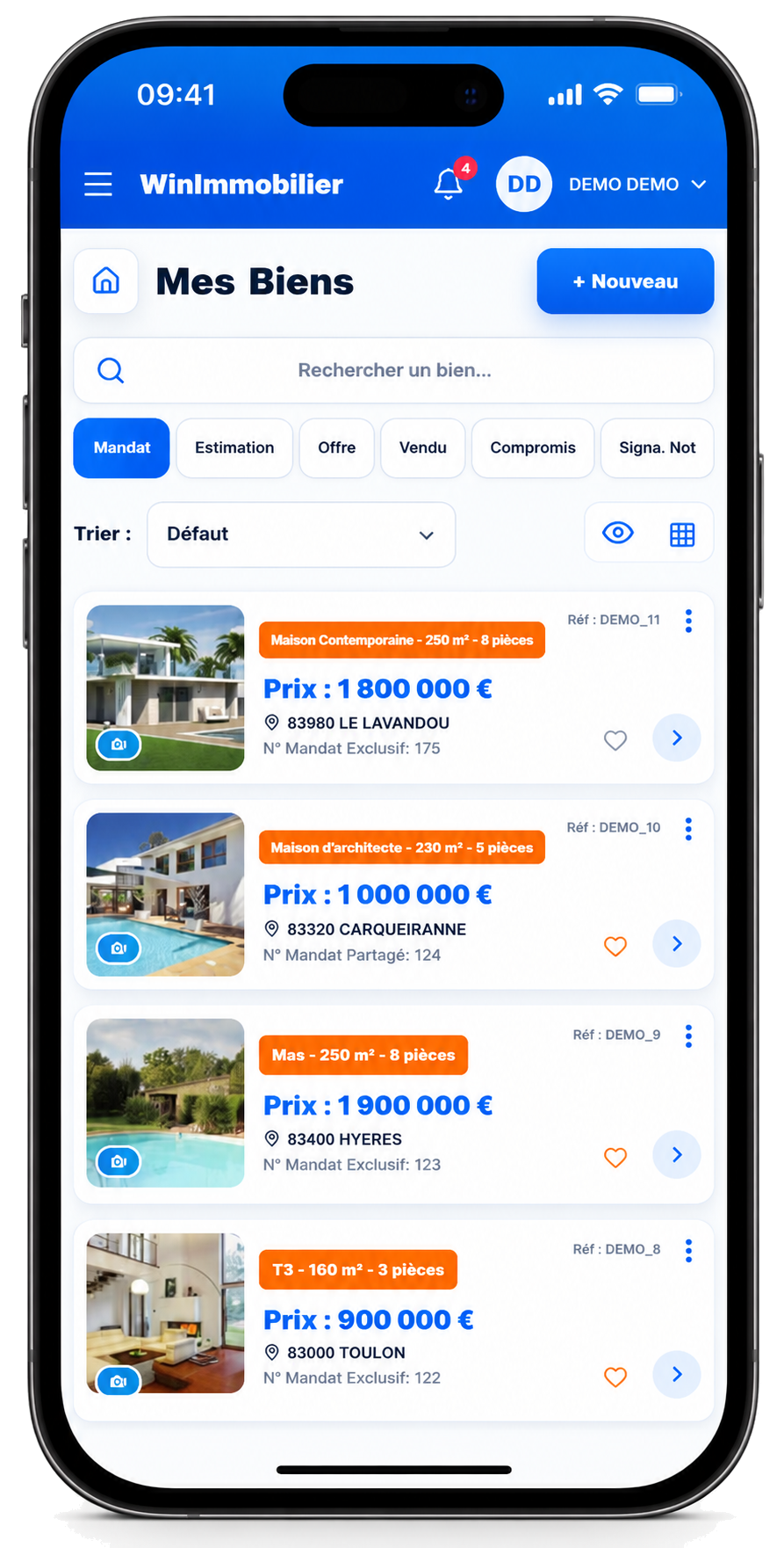 Version mobile de WinImmobilier