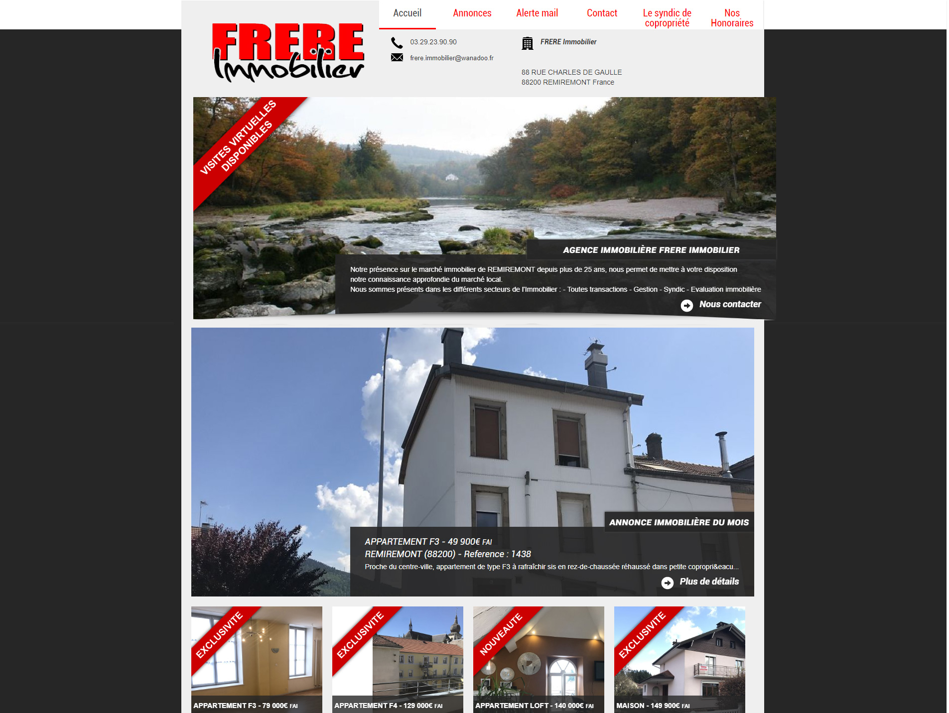 Site immobilier FRERE Immobilier
