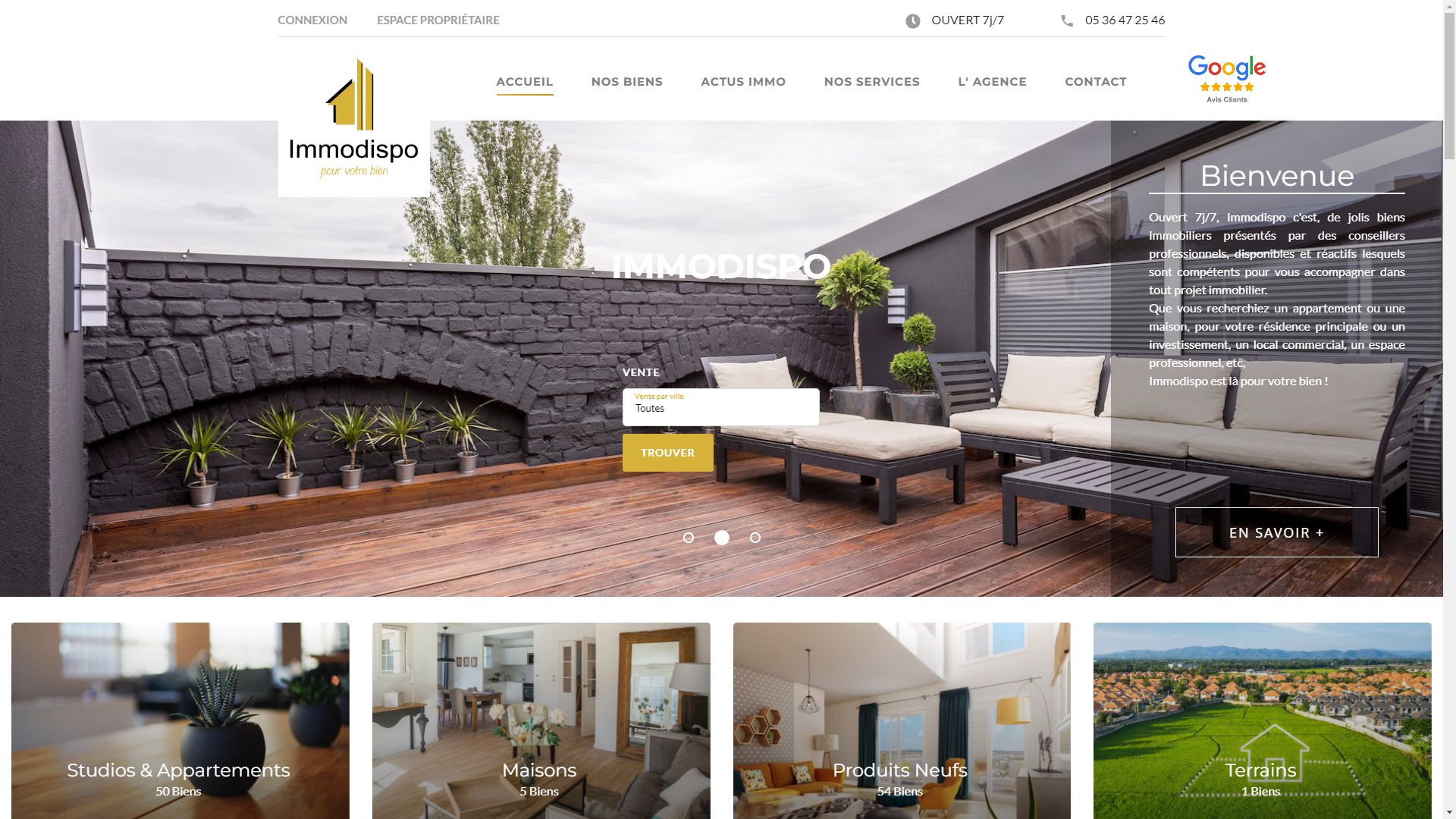 Site immobilier Immodispo