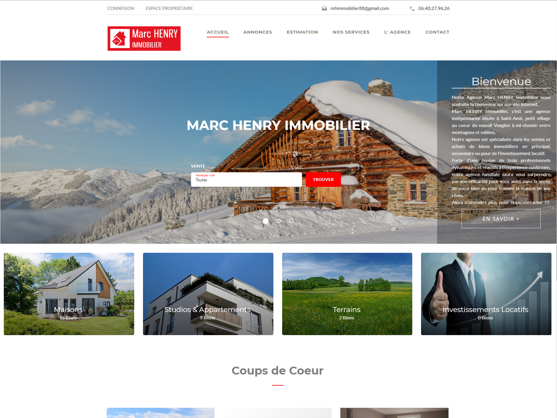 Site immobilier Marc Henry Immobilier